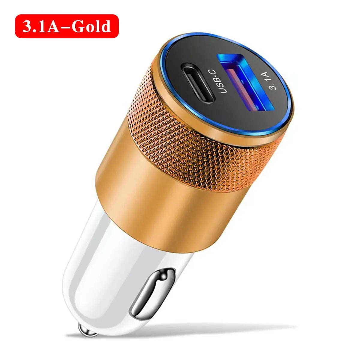 USB Car Charger Type C Dual Ports Fast Charging Phone Adapter ryshop